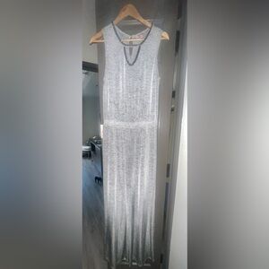 NWT Juicy Couture Metallic Silver Jumpsuit Jumper size medium